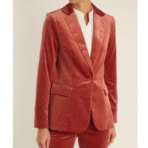 Frame Denim Women's Terracotta Velvet Blazer size 6 - Picture 3 of 7